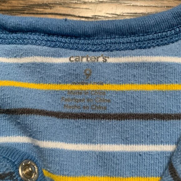 Set of 3 Size 3-9 months Footed Sleepers Gerber & Carter's - Picture 8 of 12